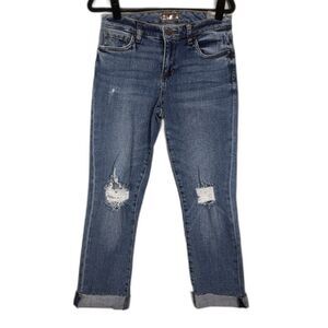 Kut From The Kloth Reese Jeans Size 4 Ankle Straight Leg Distressed NWT